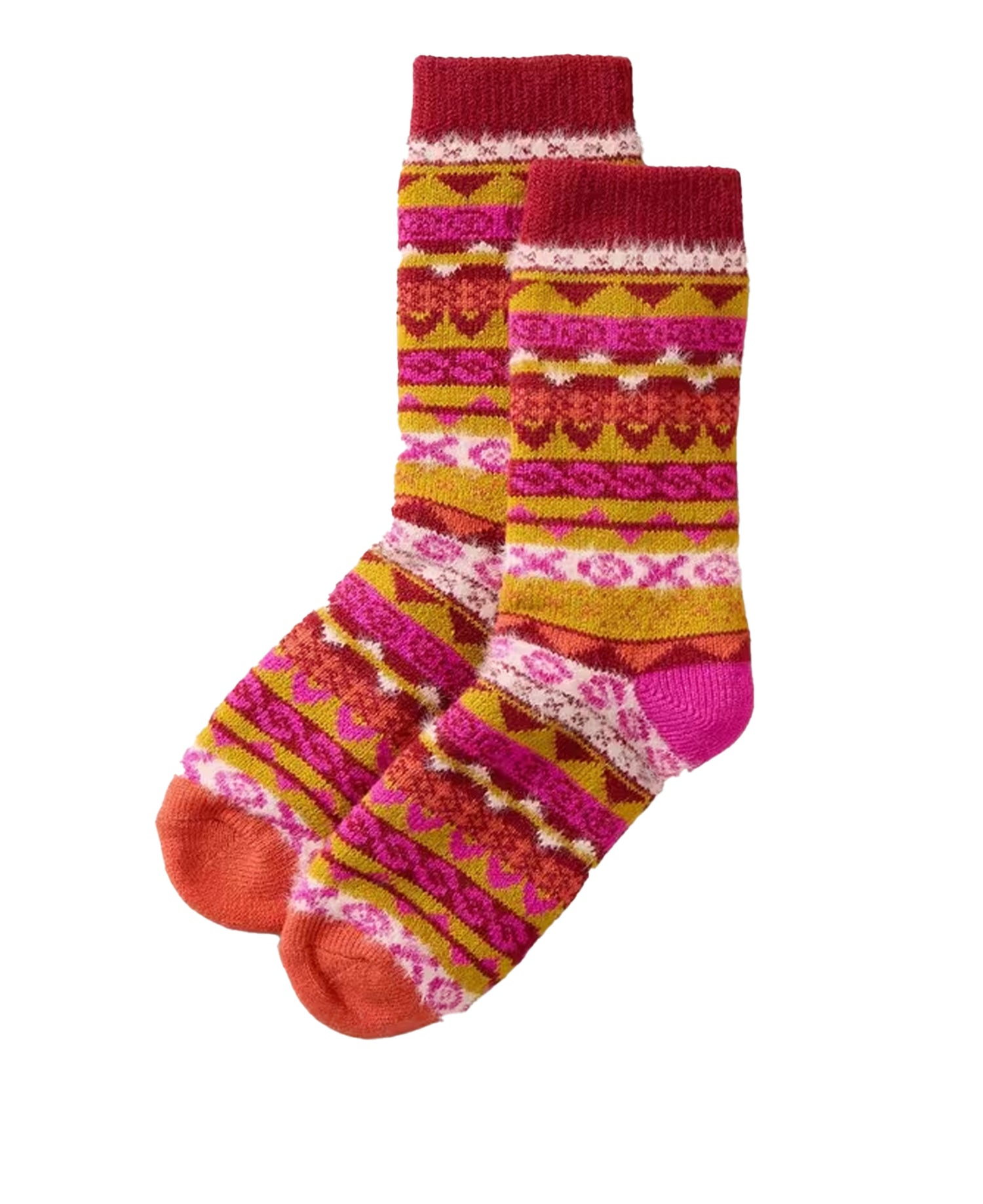 Pop Fairisle Cabin Sock - Pink Multi
