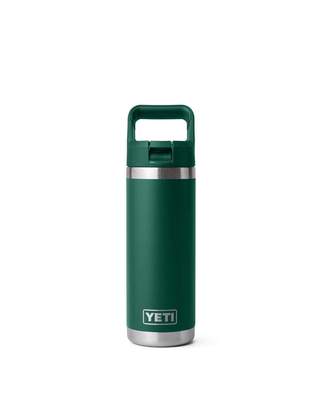 Rambler 18oz Straw Bottle - Black Forest Green