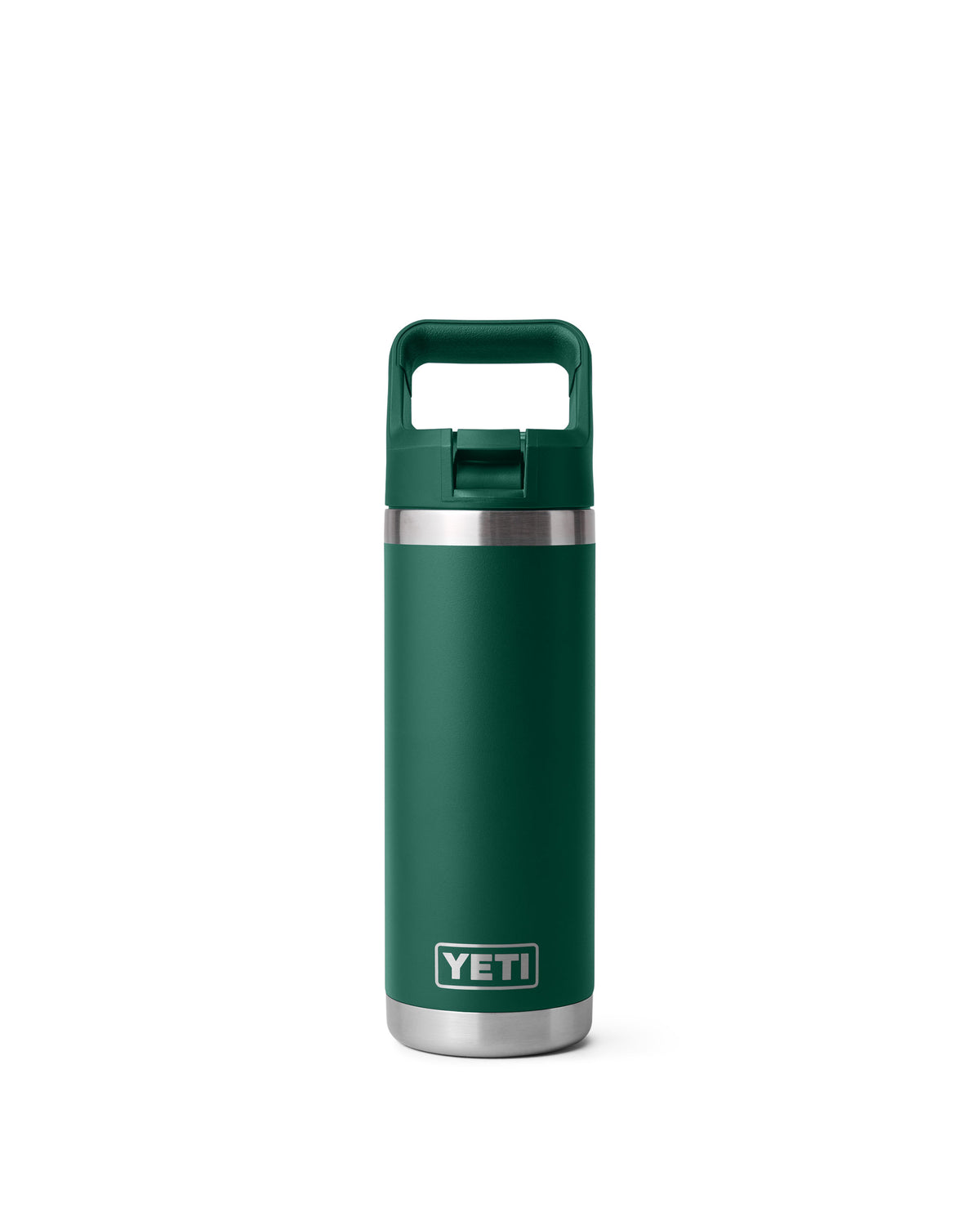 Rambler 18oz Straw Bottle - Black Forest Green