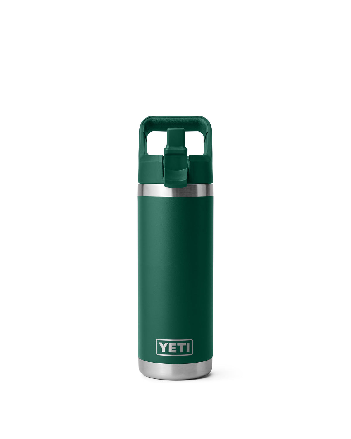 Rambler 18oz Straw Bottle - Black Forest Green