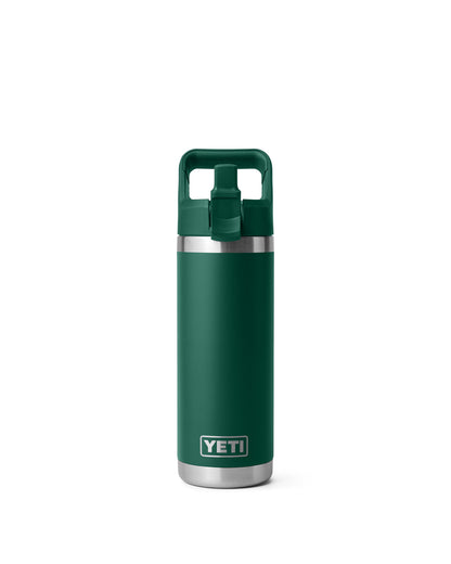 Rambler 18oz Straw Bottle - Black Forest Green