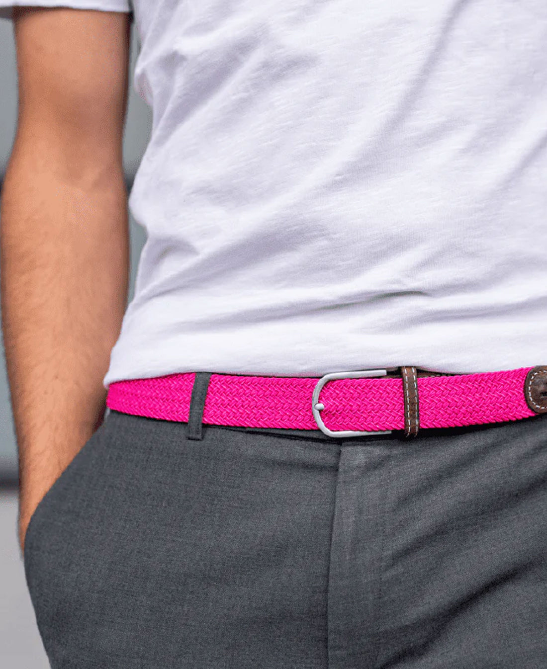 Woven Belt - Fushia Pink