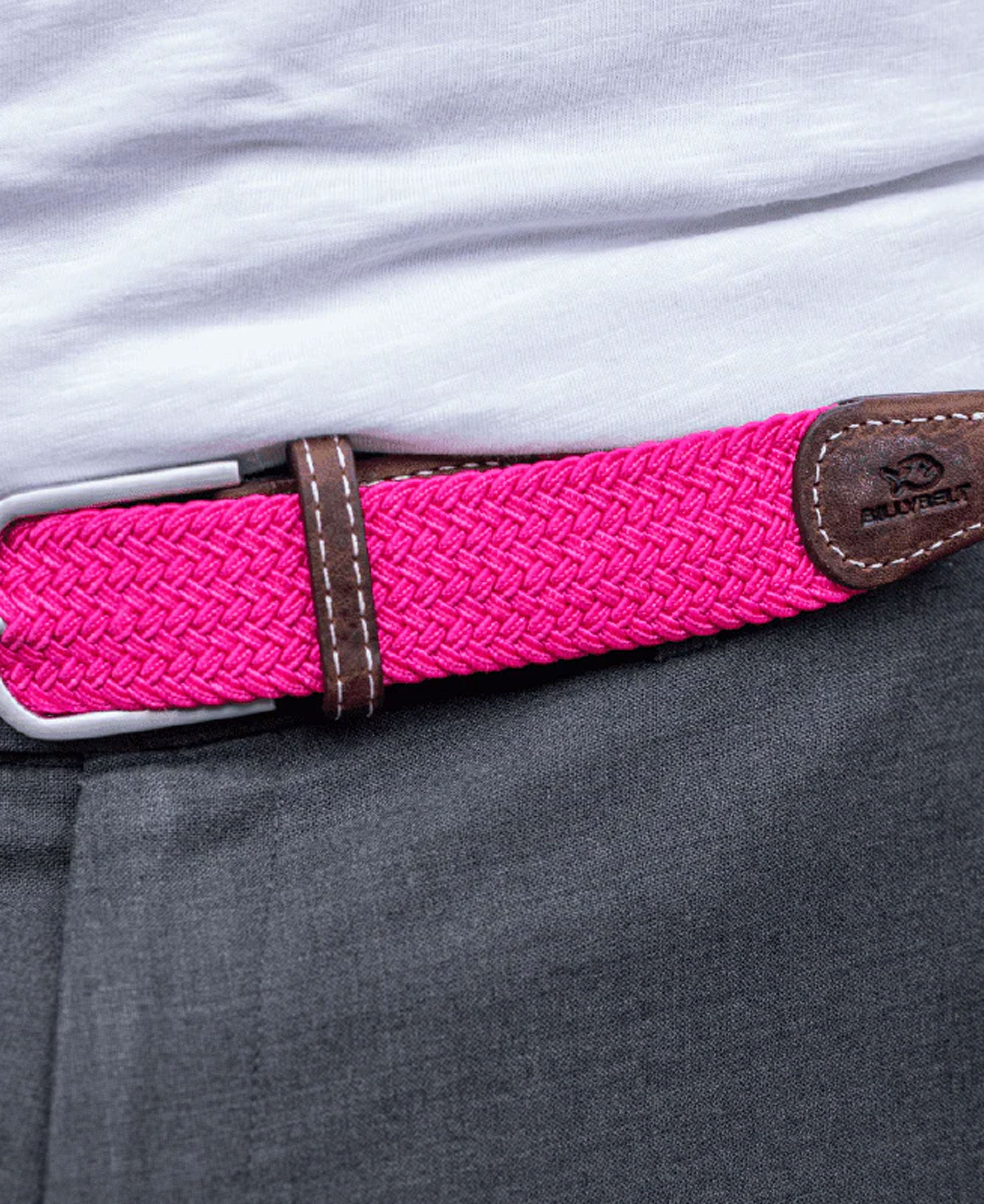 Woven Belt - Fushia Pink