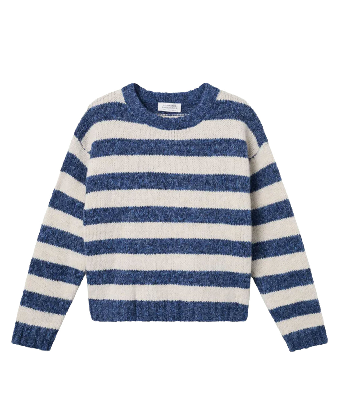 Stripe Jumper - Navy Blue & White