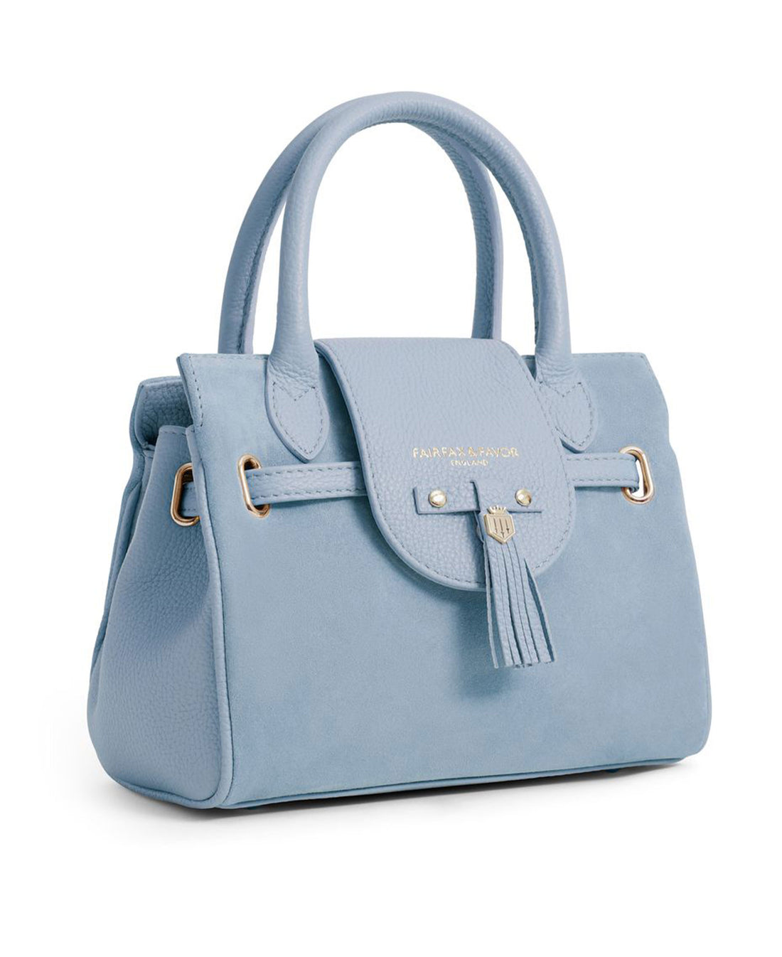 Mini Windsor Handbag Suede - Sky Blue