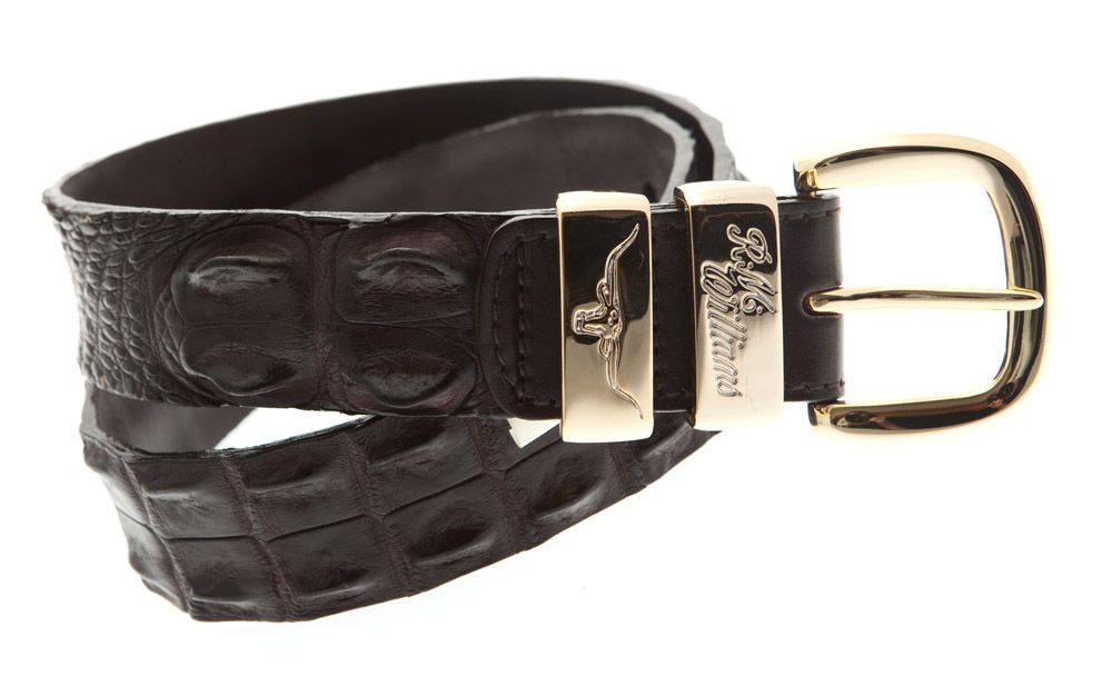 Saltwater Crocodile Belt - Chestnut