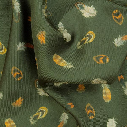 Feather Pocket Square - Green