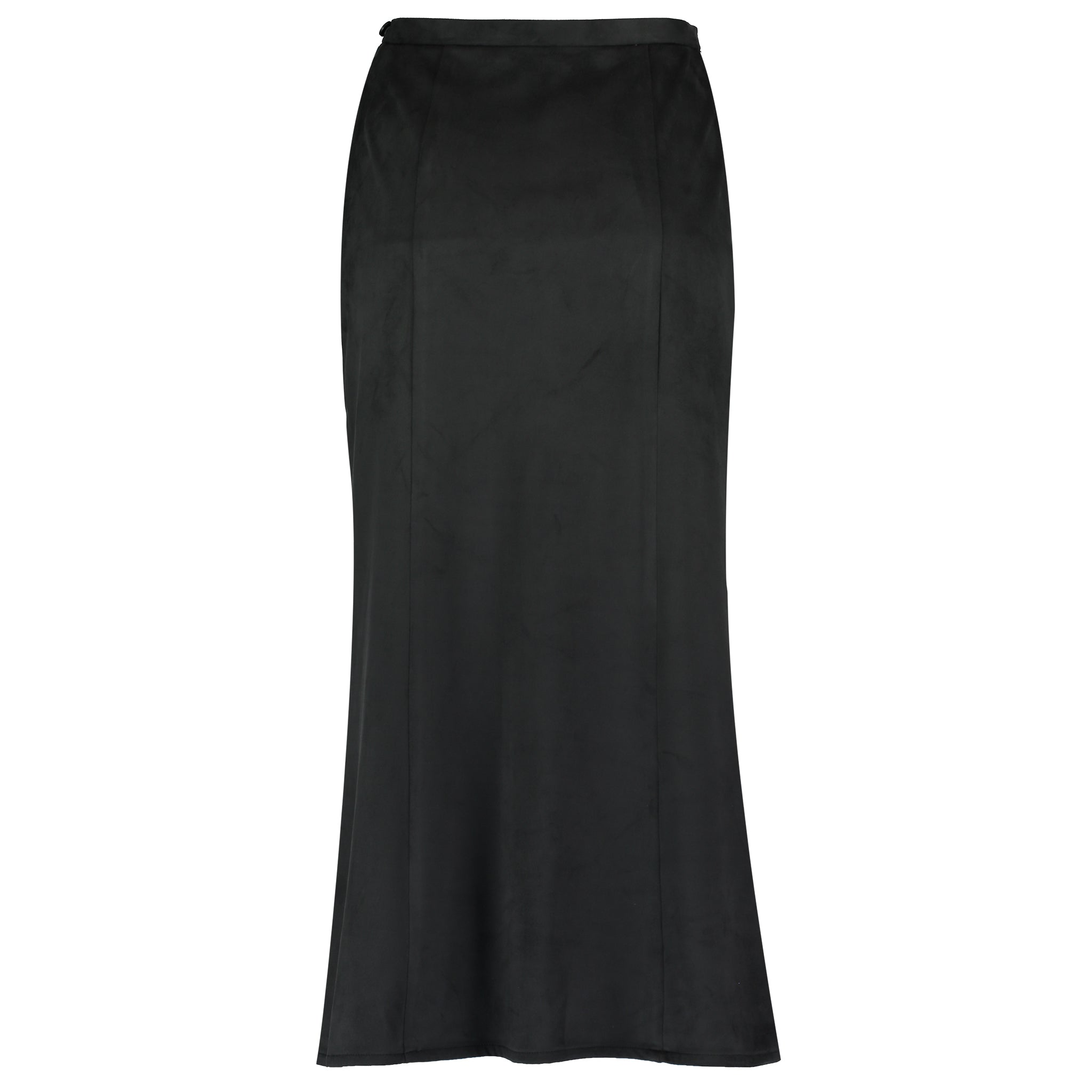 Lambourn Suede Six Panel Skirt - Charcoal