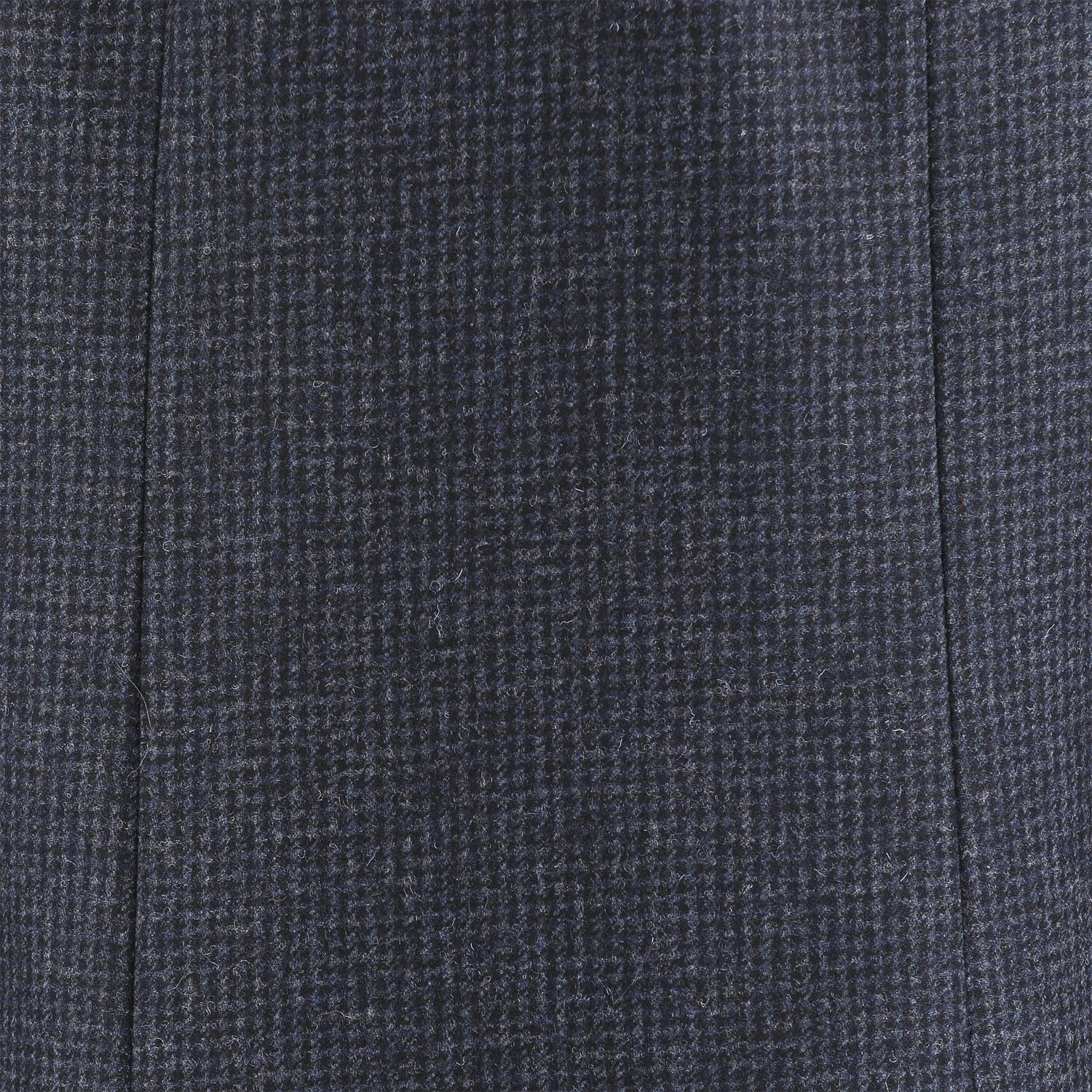 Long Tweed Panel Skirt - Navy Puppytooth