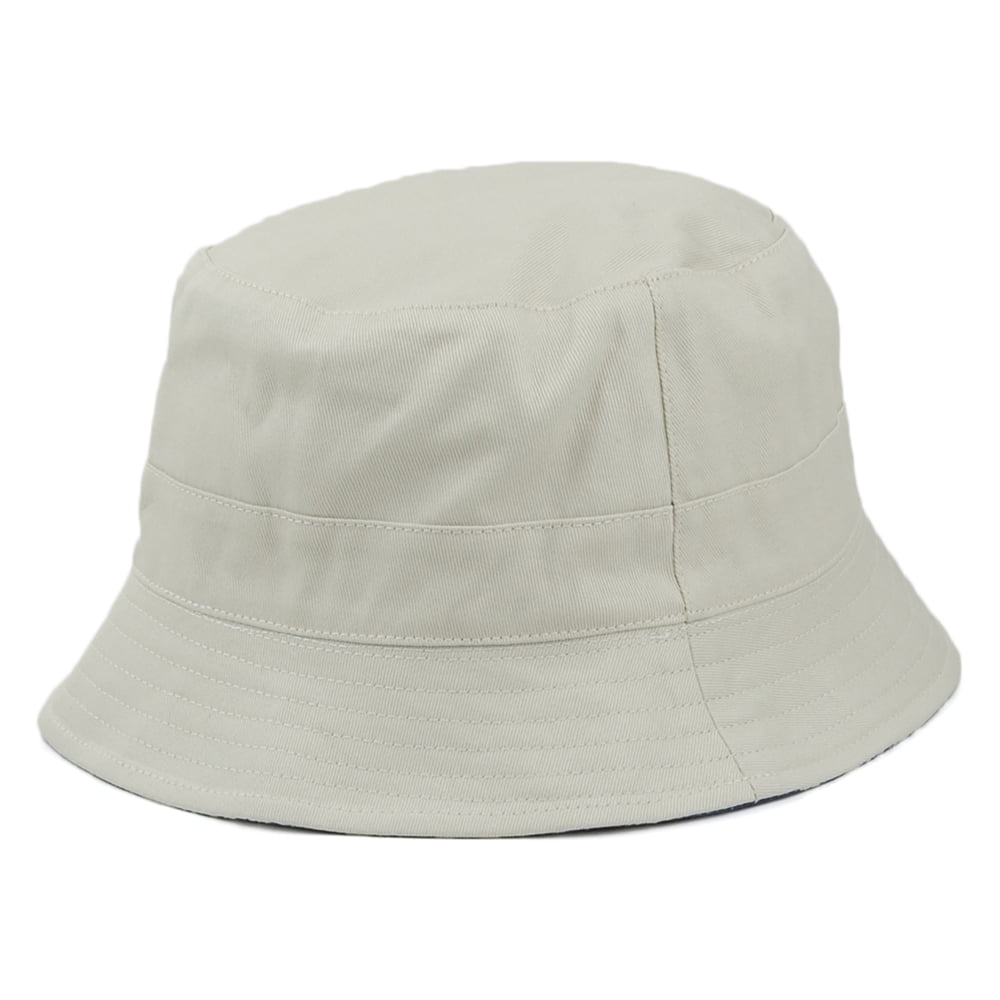 Cotton Reversible Bucket Hat - Stone
