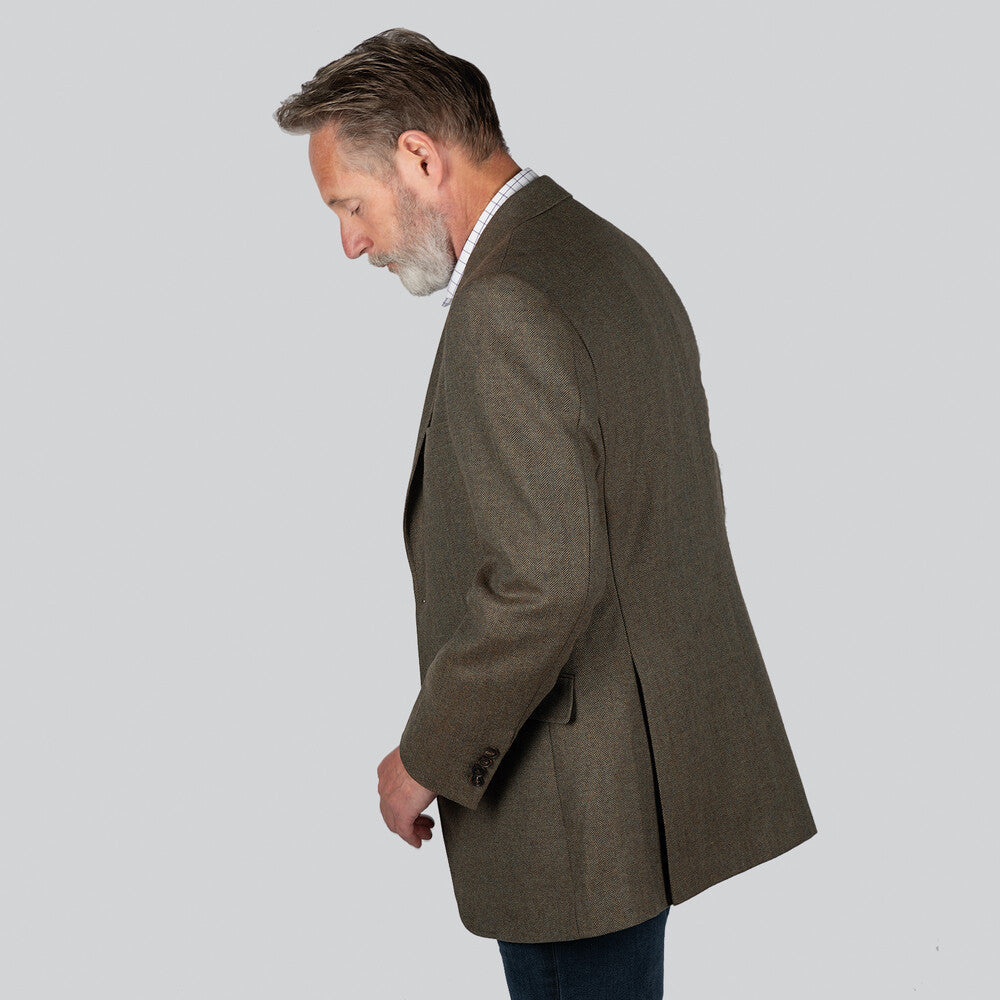 Belgrave Tweed Sports Jacket - Loden Green Herringbone