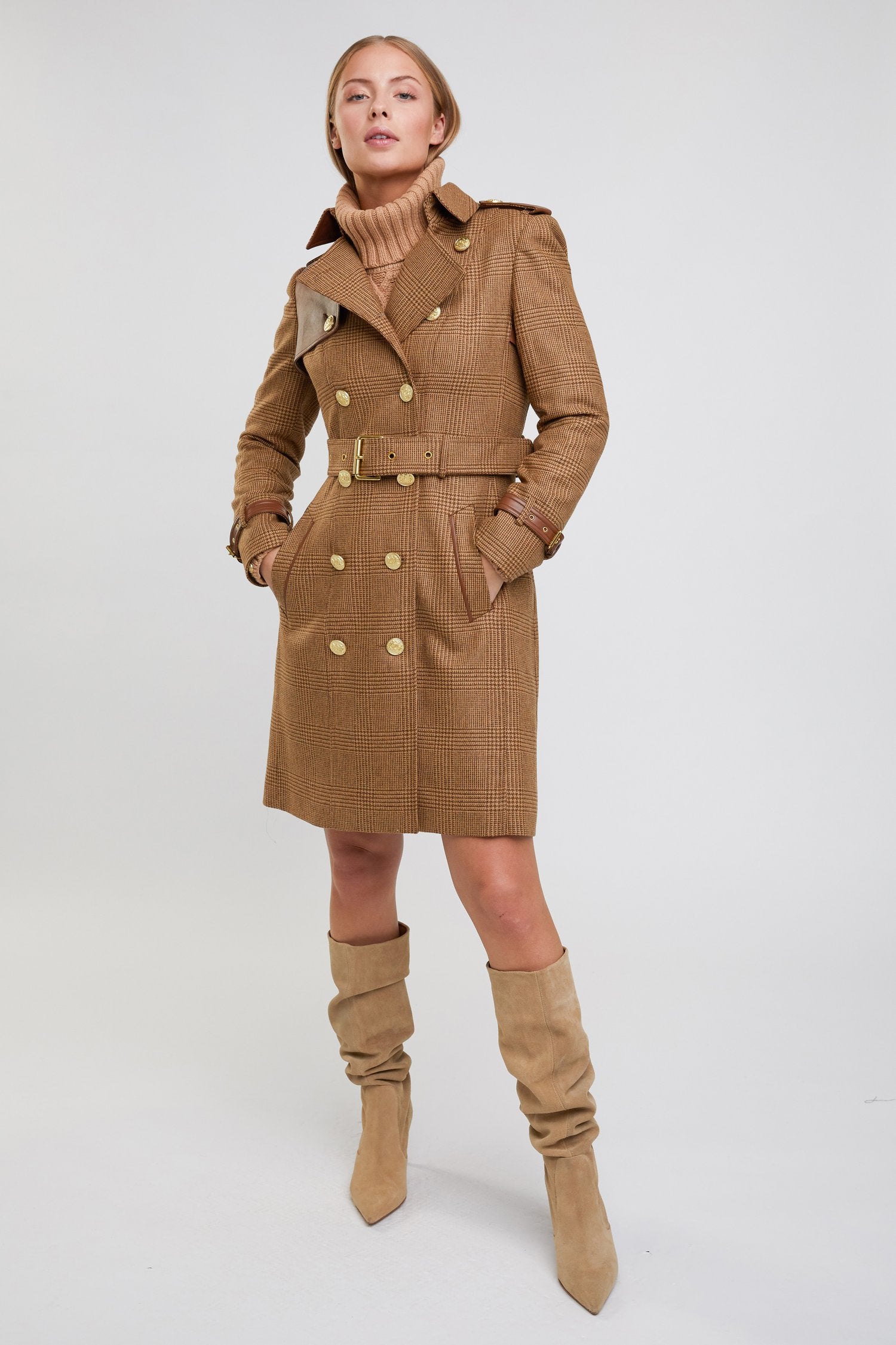 Holland Cooper Full Length Marlborough Tawny Trench Coat