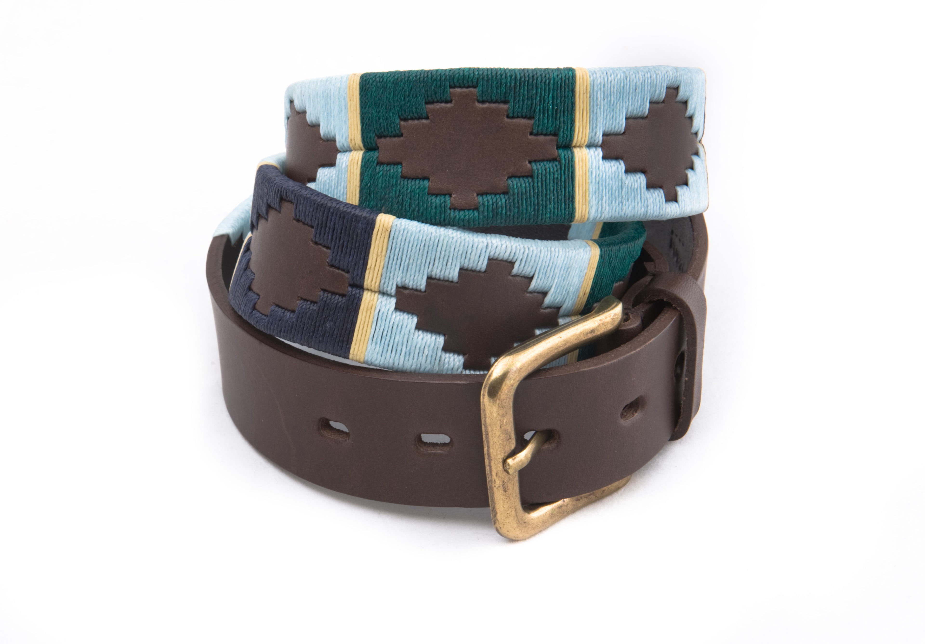 Polo Belt - Green/Pale Blue/Navy