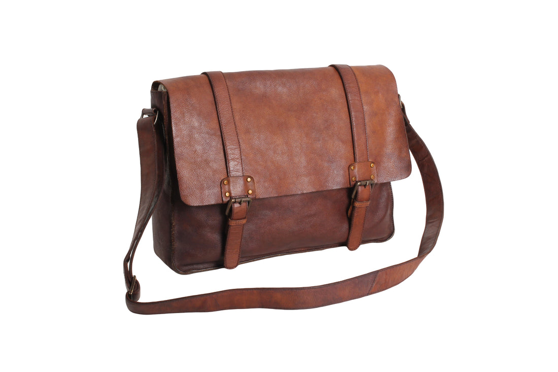 Ashwood Leather Cabin Size Weekend Trolley Bag in Brown