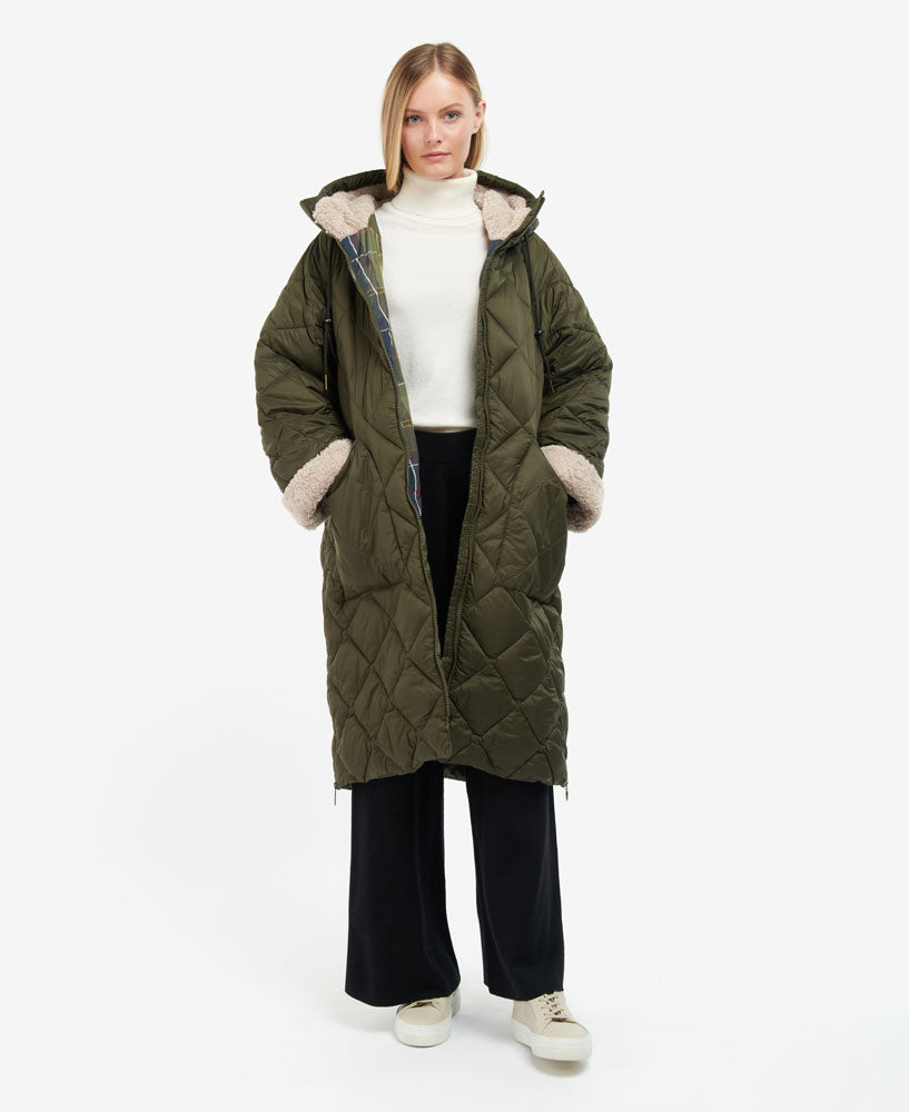 Portellen Quilted Jacket - Fern Leaf/Classic Tartan