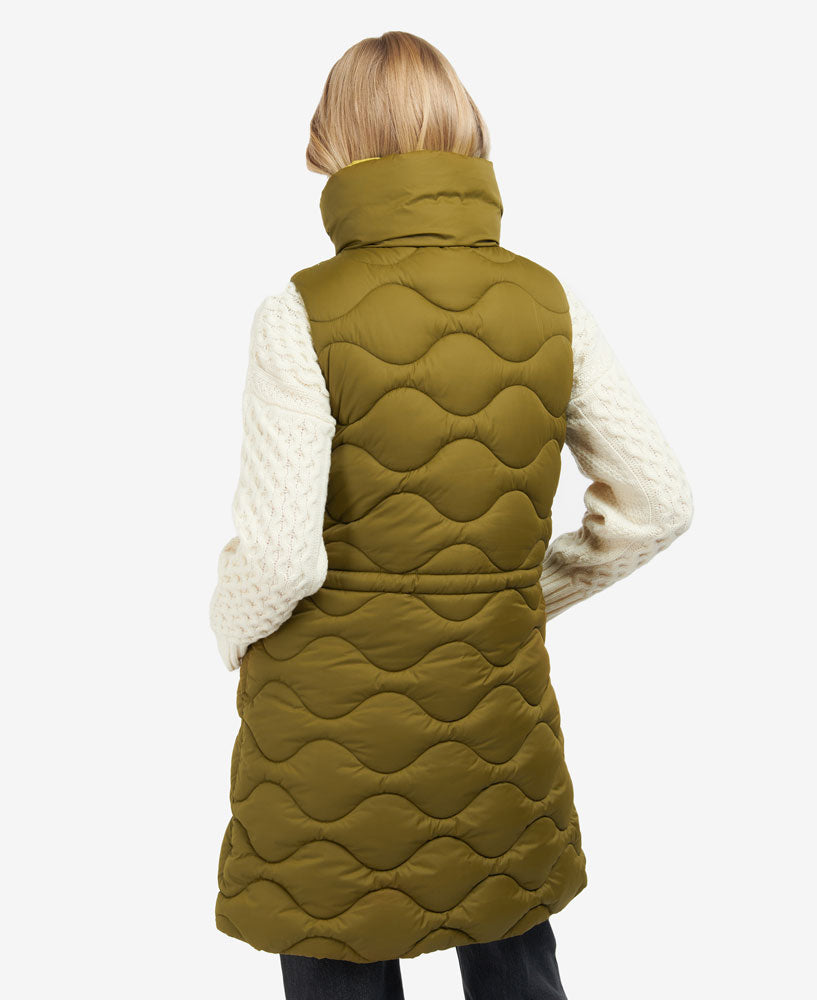 Reversible Shelly Gilet - Olive Lime/Limeade
