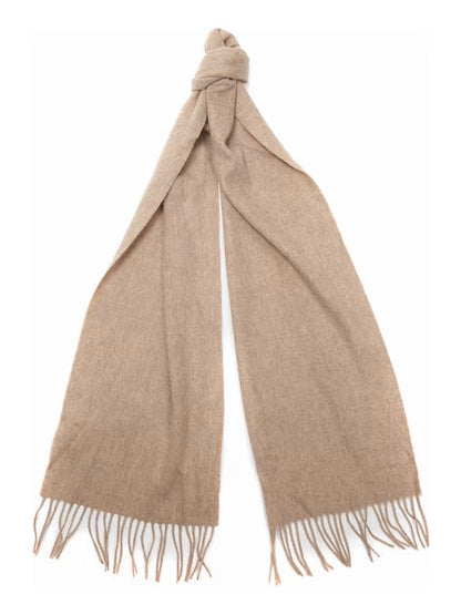 Barbour Lambswool Woven Scarf in Oatmeal
