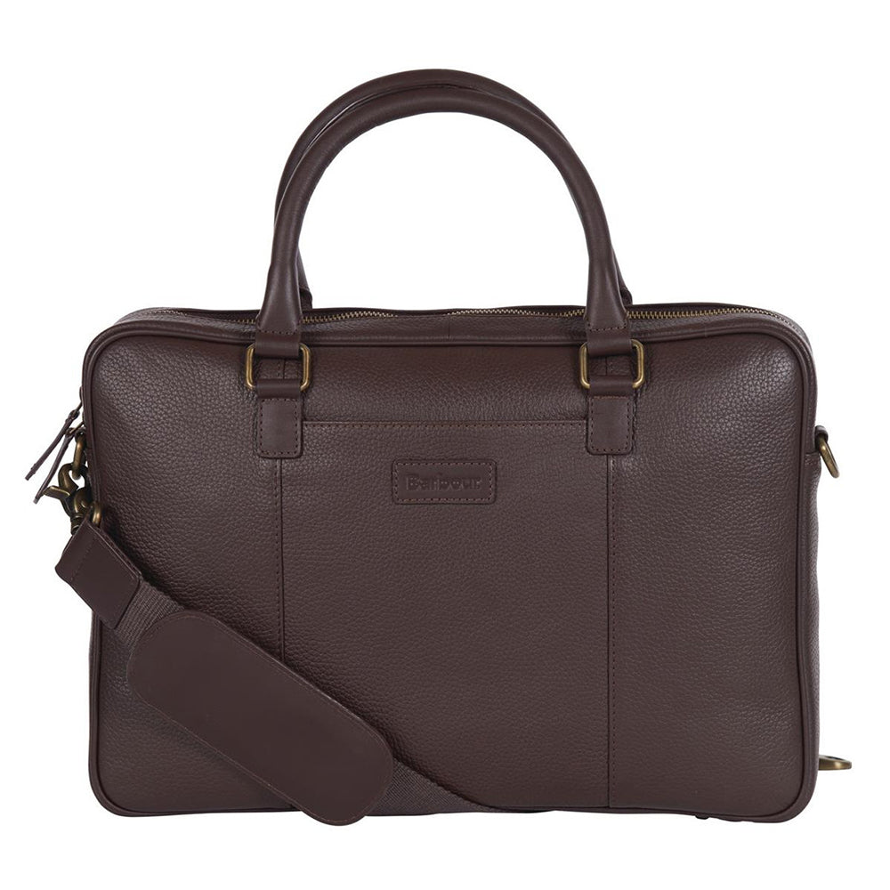 Highgate Leather Laptop Bag - Dark Brown