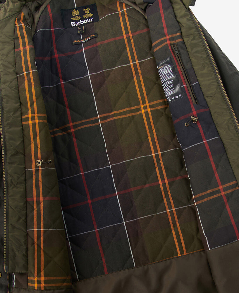 Long Cannich Wax Jacket - Olive/Classic