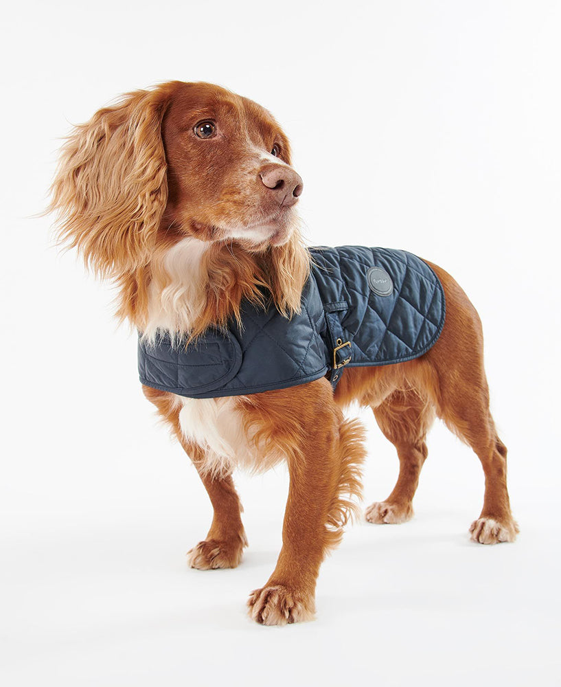 Quilted Dog Coat in Navy