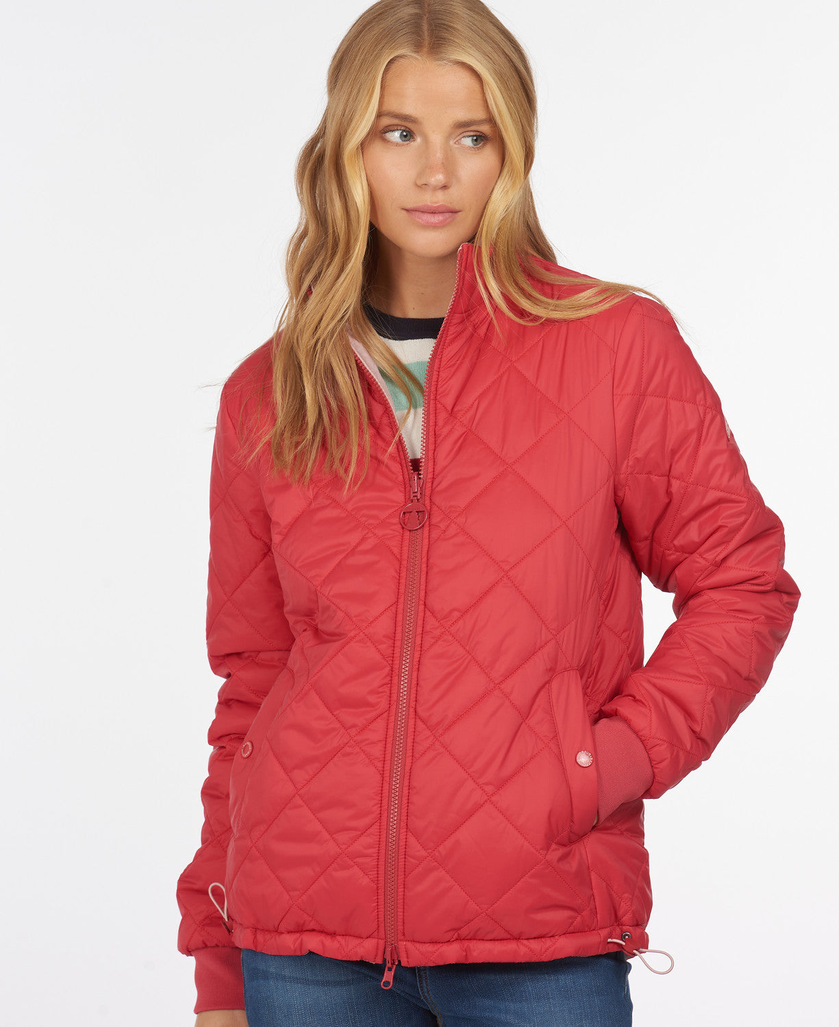 Southport Quilted Jacket - Ocean Red/Blusher