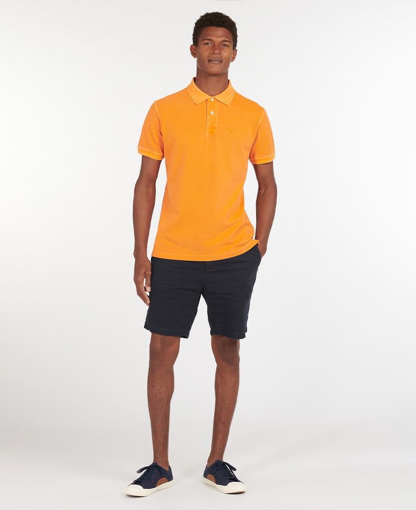 Washed Sports Polo Shirt - Acid Orange