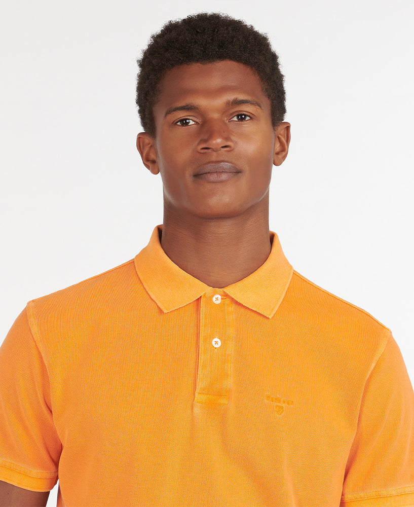 Washed Sports Polo Shirt - Acid Orange