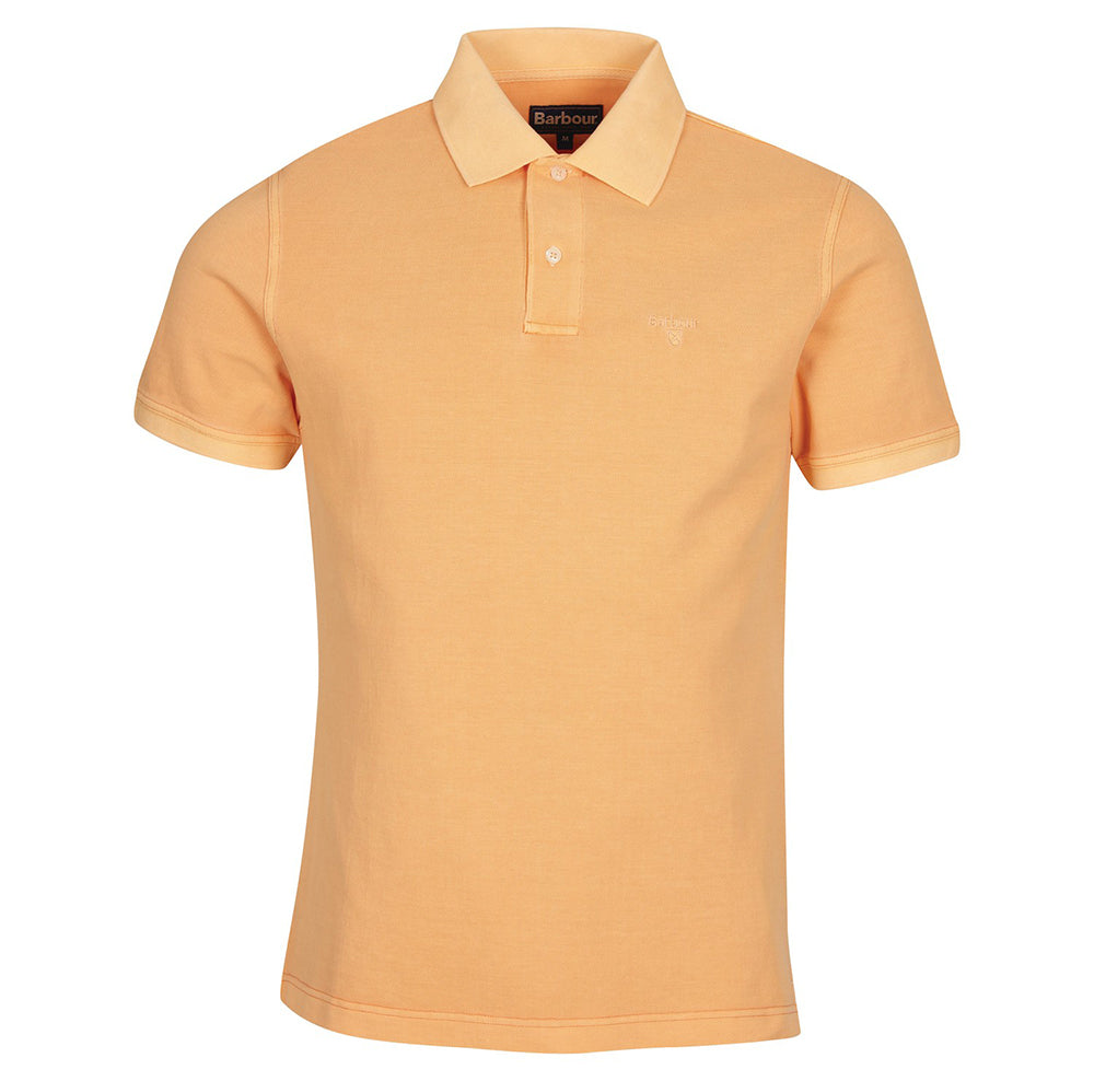 Washed Sports Polo Shirt - Coral Sands