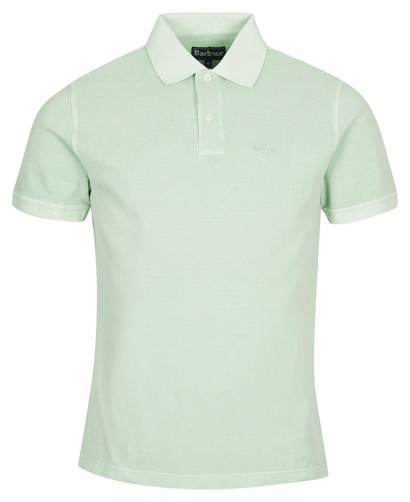 Washed Sports Polo Shirt - Dusty Mint