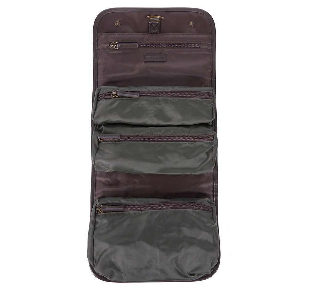 Wax Hanging Washbag - Olive