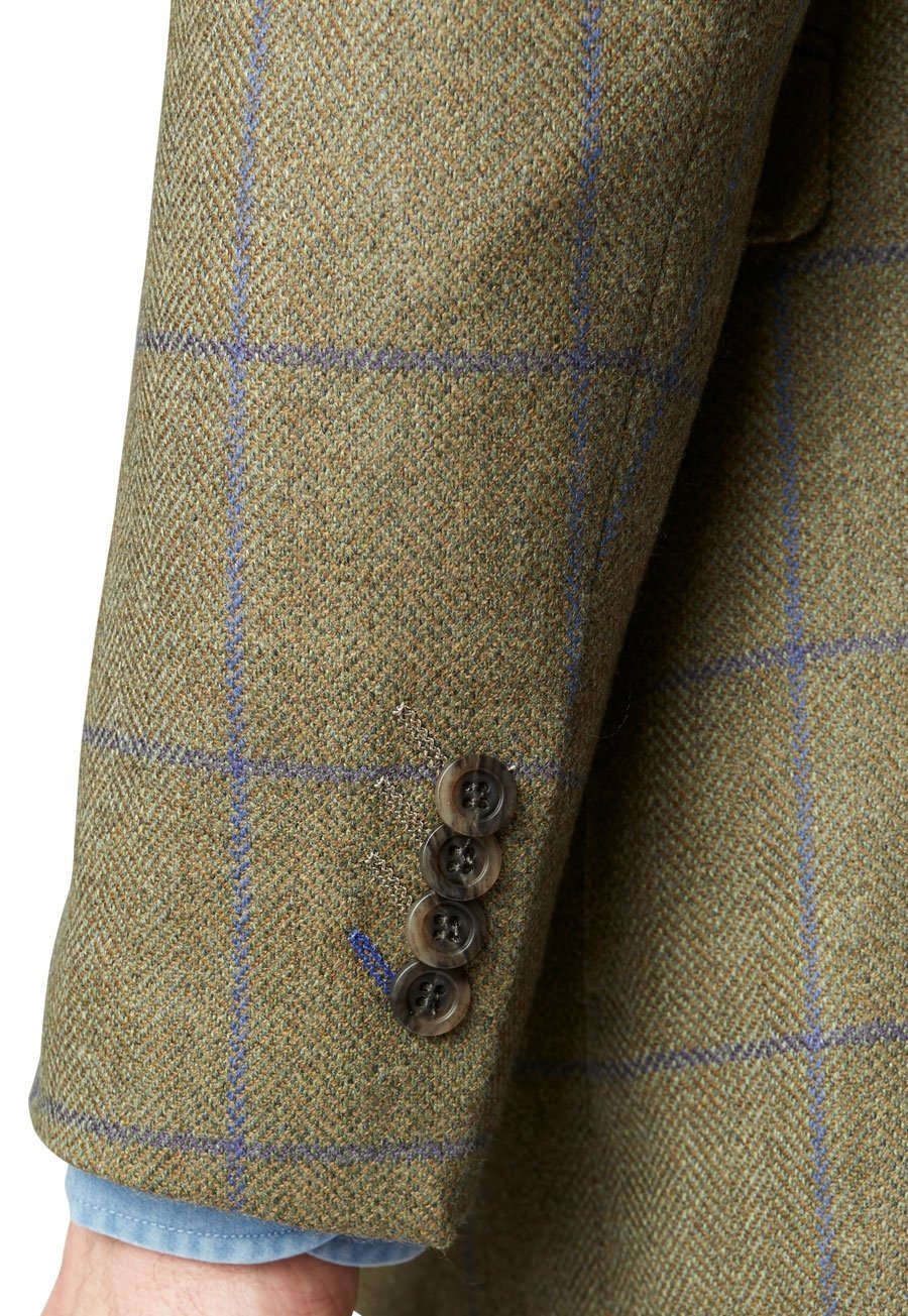 Breedon Pure New Wool Check Jacket - Fern Check