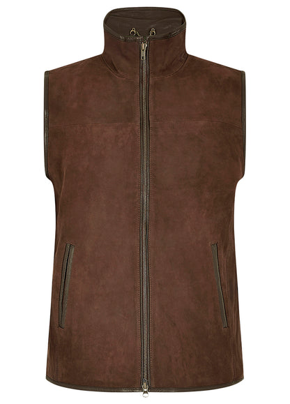 Dunhill Leather Gilet - Walnut