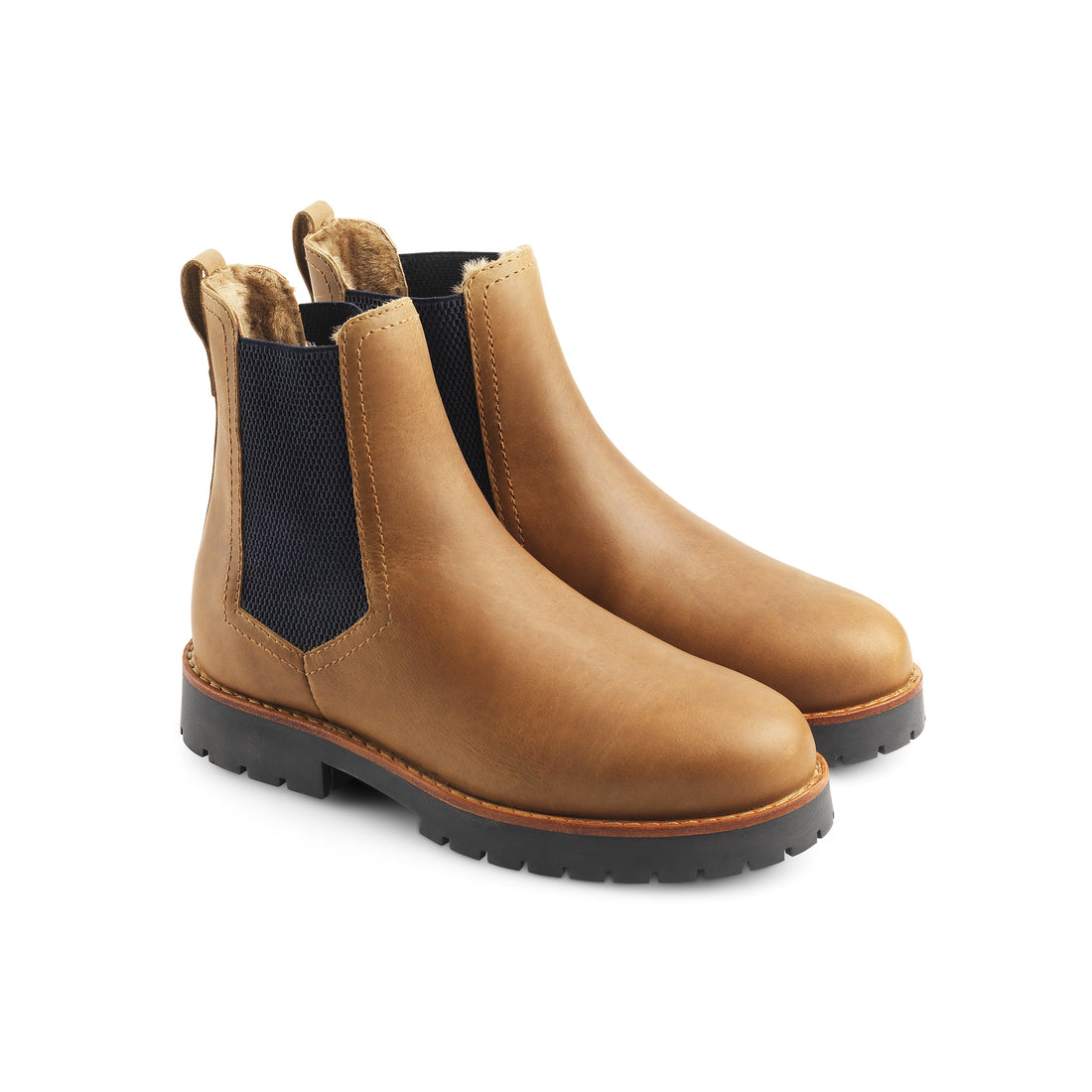 Sheepskin Boudica Boot - Oak Leather