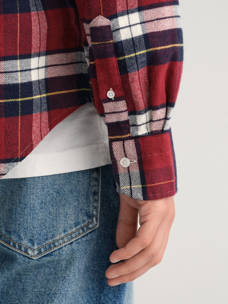 Flannel Check Shirt - Plumped Red