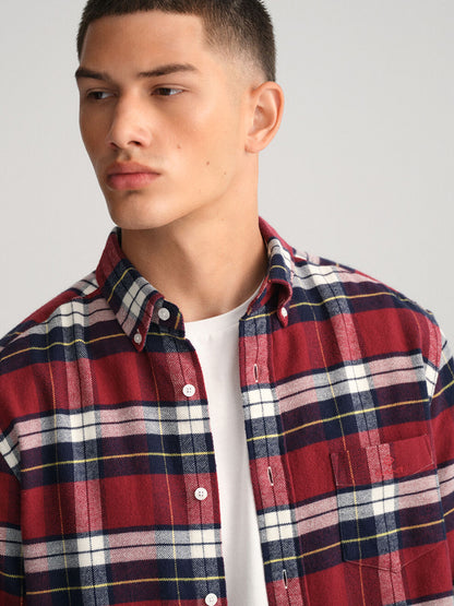 Flannel Check Shirt - Plumped Red