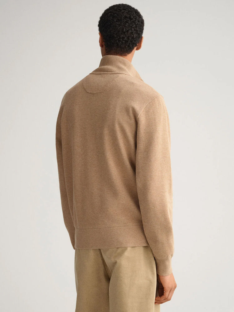 Sacker Rib Half-Zip Sweatshirt - Khaki Melange