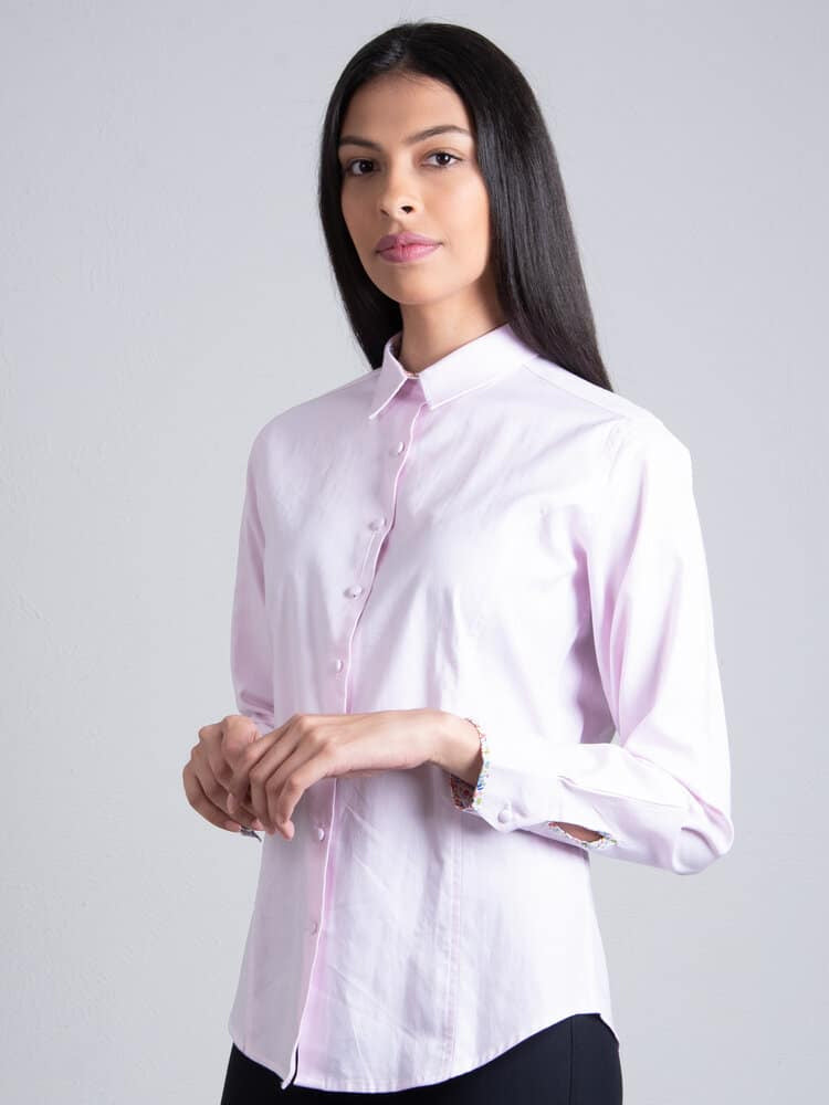 Zoe Oxford Shirt - Plain Pink