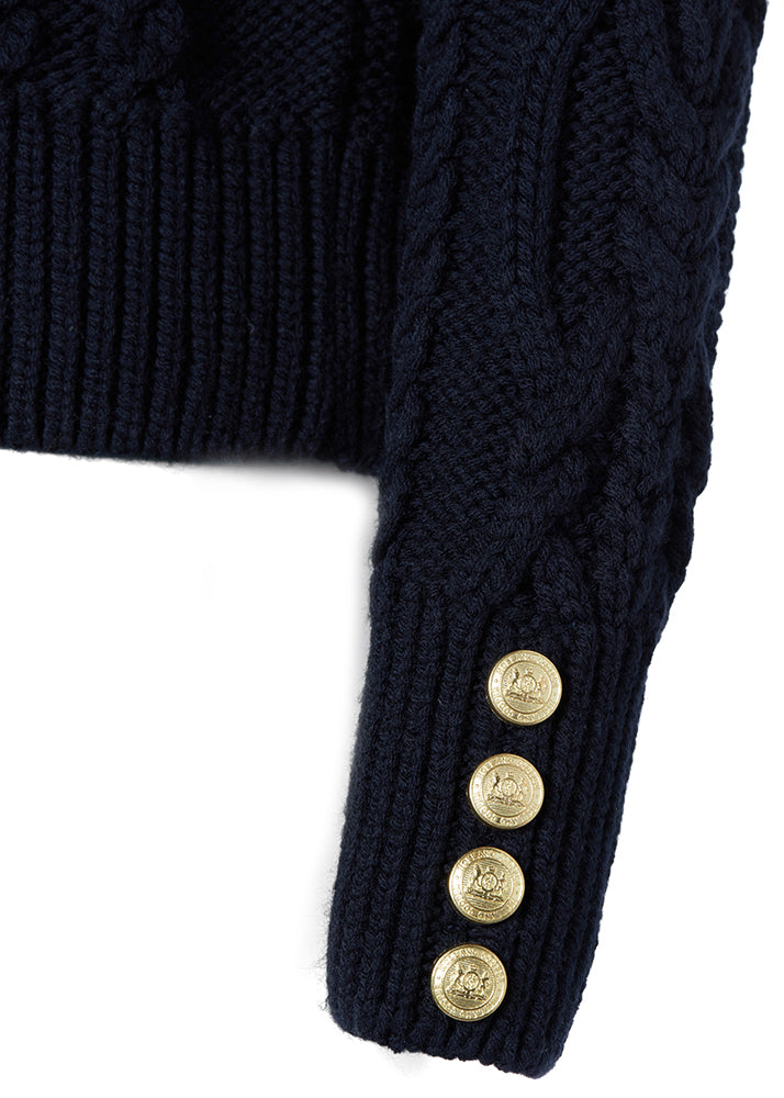 Belgravia Cable Knit - Ink Navy