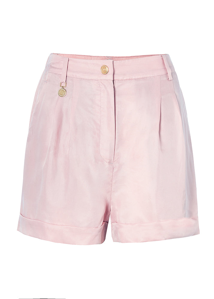 Pleated Safari Shorts - Blush