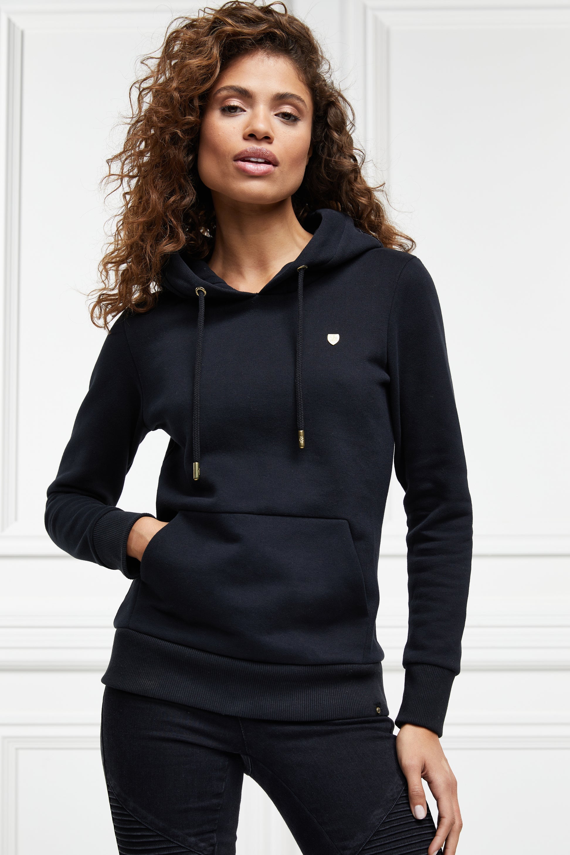 Landmark Holland Cooper The Essential Shield Hoodie in Black