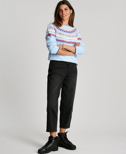Andrea Fair Isle Jumper - Light Blue Steel