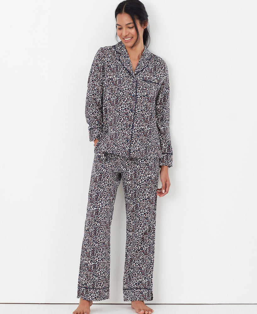 Sleeptight Brushed Cotton Pyjama Set - Cream Feather