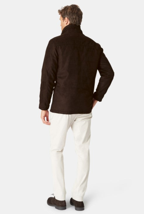 Bedfordshire Suede Casual Jacket - Chocolate