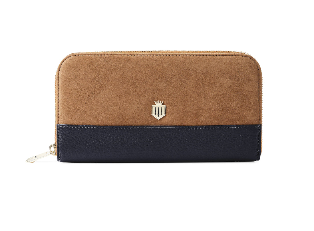 Salisbury Purse - Tan/Navy