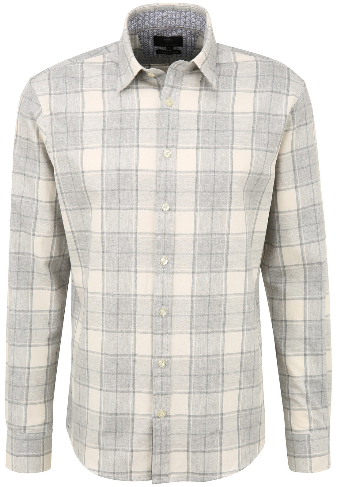 Melange Classics Long Sleeve Shirt - Silver Big Check