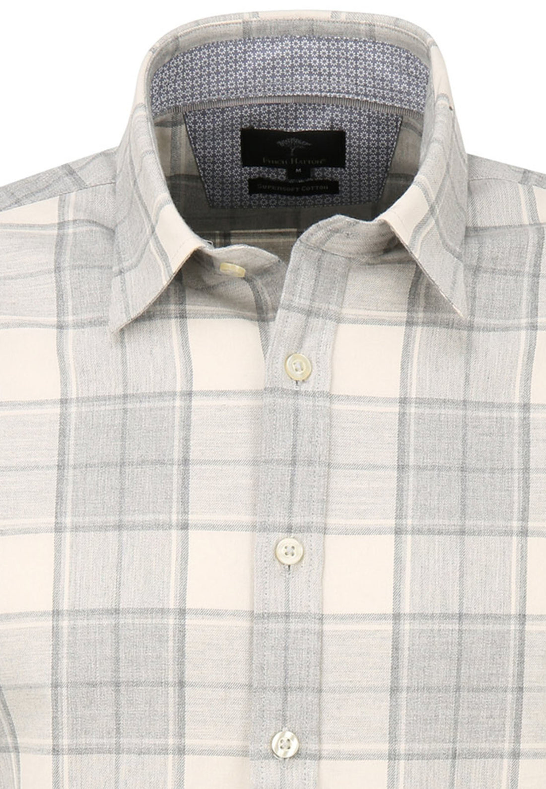 Melange Classics Long Sleeve Shirt - Silver Big Check