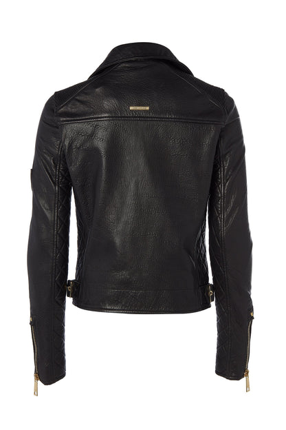 Leather Biker Jacket - Black