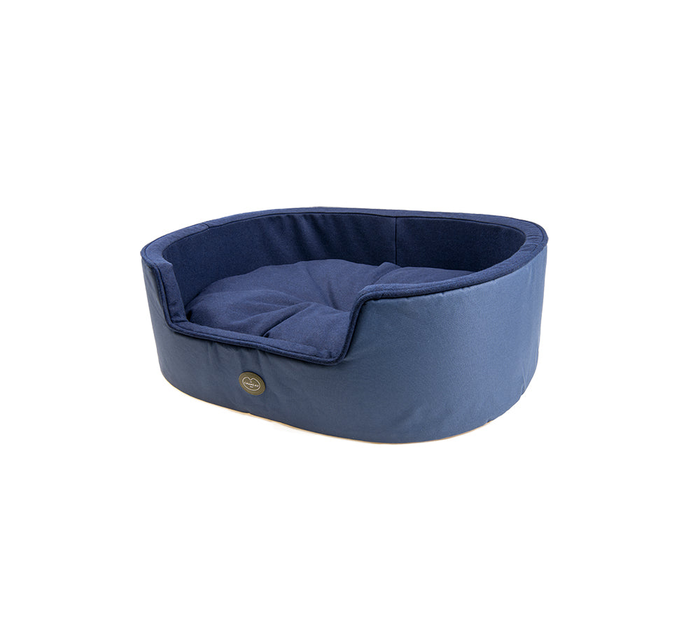 Small Dog Bed in Bleu Foncé