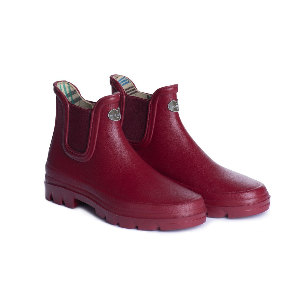 Landmark Le Chameau Iris Chelsea Jersey Lined Boot in Rouge