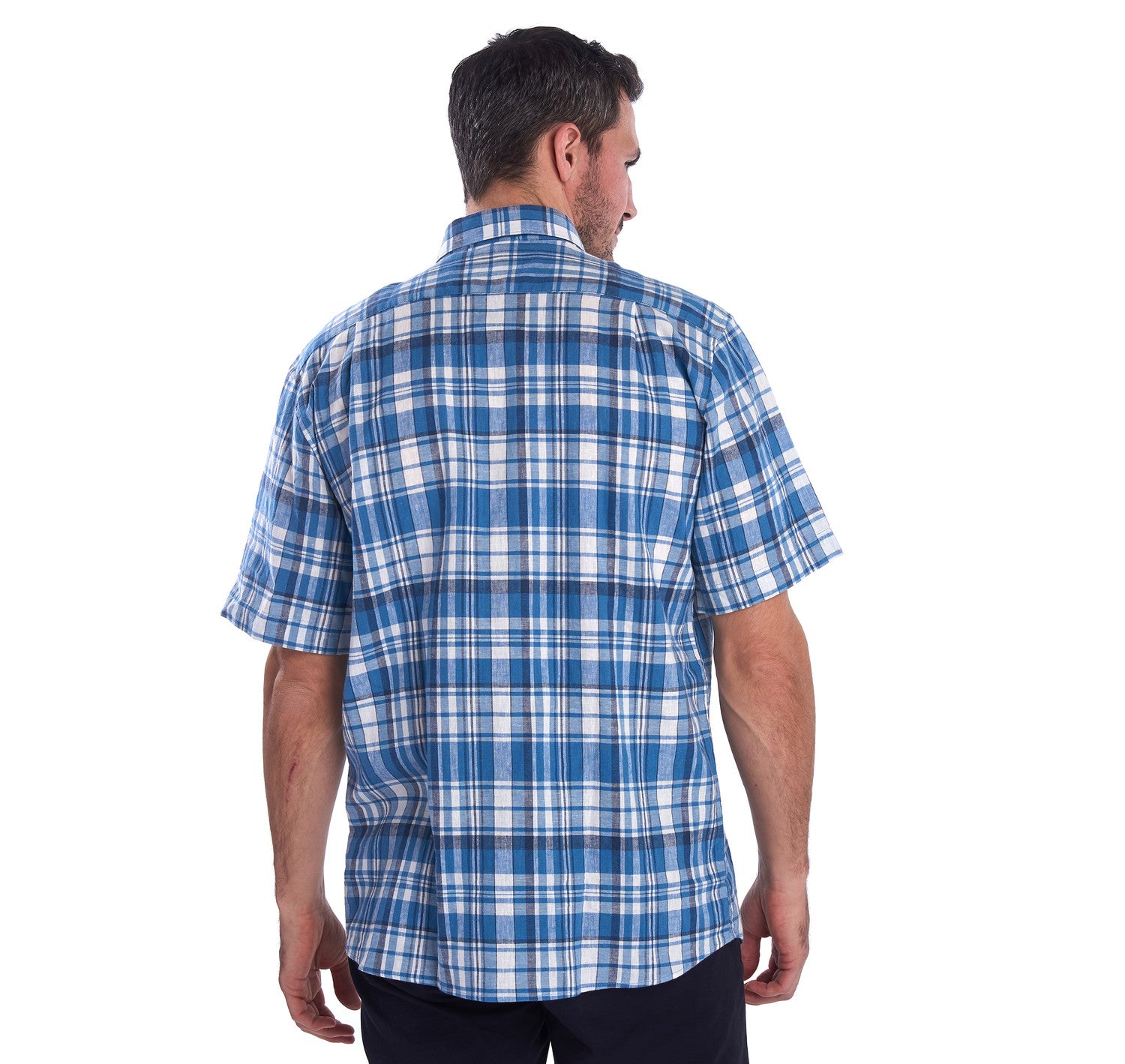 Linen Short Sleeve Shirt - Blue
